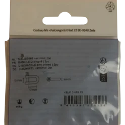 Ledent D-sluiting verzinkt 5 mm (2 stuks)
