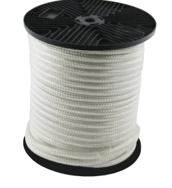 Ledent gevlochten touw wit nylon 3 mm 50 m