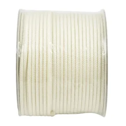 Ledent gevlochten touw wit nylon 3 mm 50 m