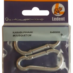 Ledent karabijnhaak verzinkt 6x60 mm