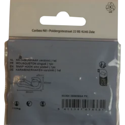 Ledent karabijnhaak verzinkt 8x80 mm