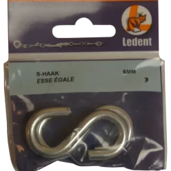 Ledent S-haak verzinkt 6 mm 2 stuks