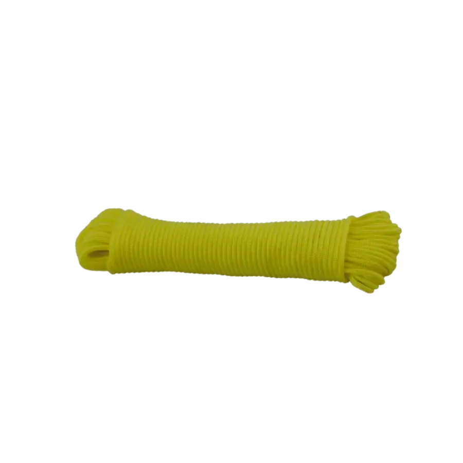 Ledent touw gevlochten fluogeel nylon 4 mm 20 m