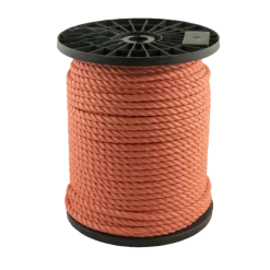 Ledent touw oranje polypropyleen 10 mm per meter