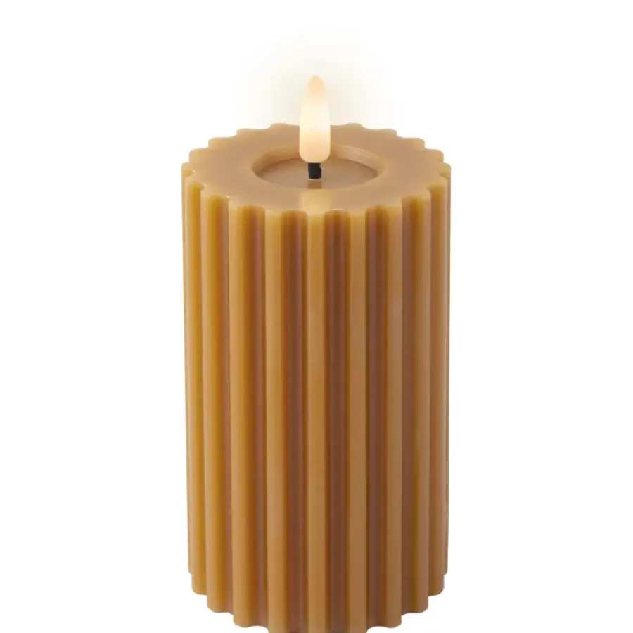 Lumineo LED kaars wax oranje
