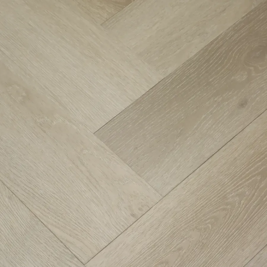 Le Noir & Blanc click PVC Stretto visgraat beige eiken houtlook incl. geïntegreerde ondervloer