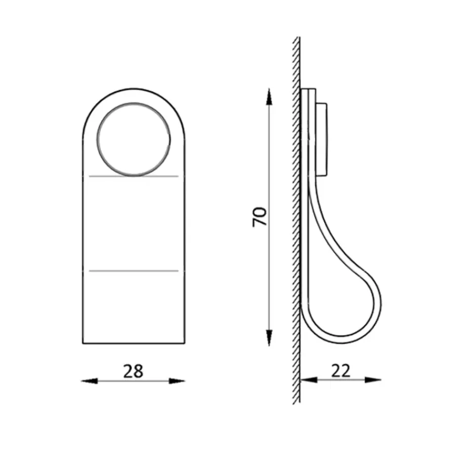 Siro Leren knop Damian zwart 28mm