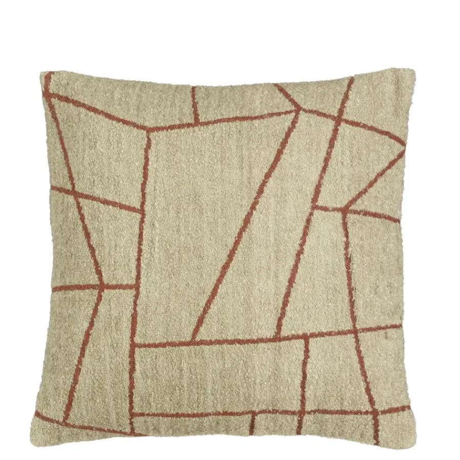 Geen Lines kussen taupe - l45xb45xh10cm