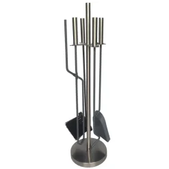 Livin' flame Livn Accessoiresset Houtkachel Modern 5-delig RVS