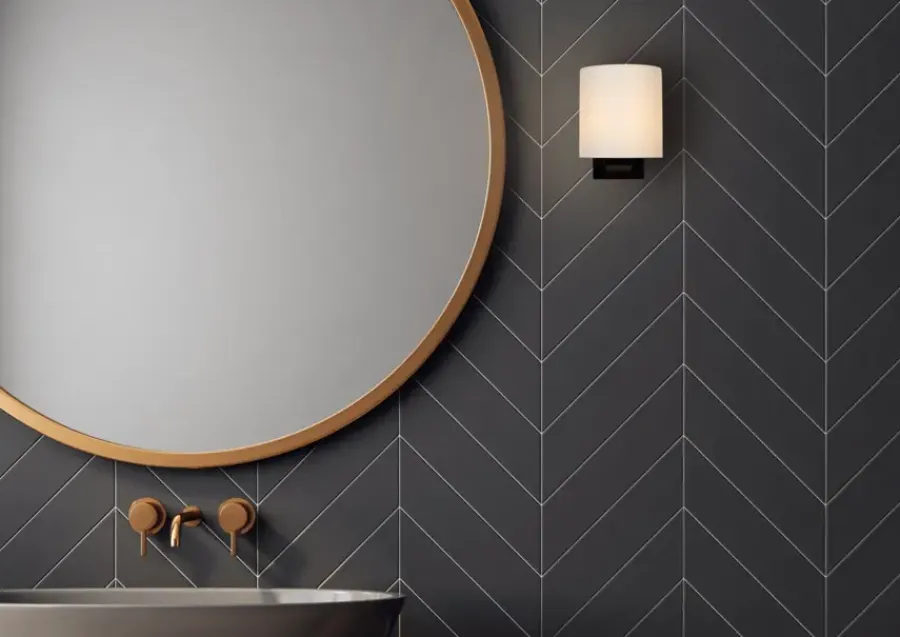Lucide badkamer wandlamp Jelte IP44 zwart