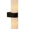 Lucide badkamer wandlamp 2-lichts Jesse IP44 zwart