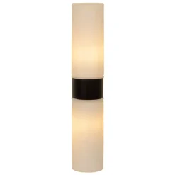 Lucide badkamer wandlamp 2-lichts Jesse IP44 zwart