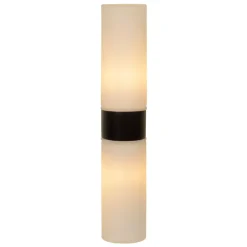 Lucide badkamer wandlamp 2-lichts Jesse IP44 zwart