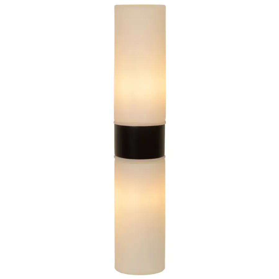 Lucide badkamer wandlamp 2-lichts Jesse IP44 zwart