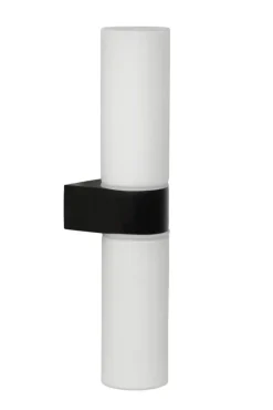 Lucide badkamer wandlamp 2-lichts Jesse IP44 zwart