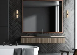 Lucide badkamer wandlamp 2-lichts Jesse IP44 zwart
