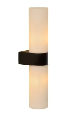 Lucide badkamer wandlamp 2-lichts Jesse IP44 zwart