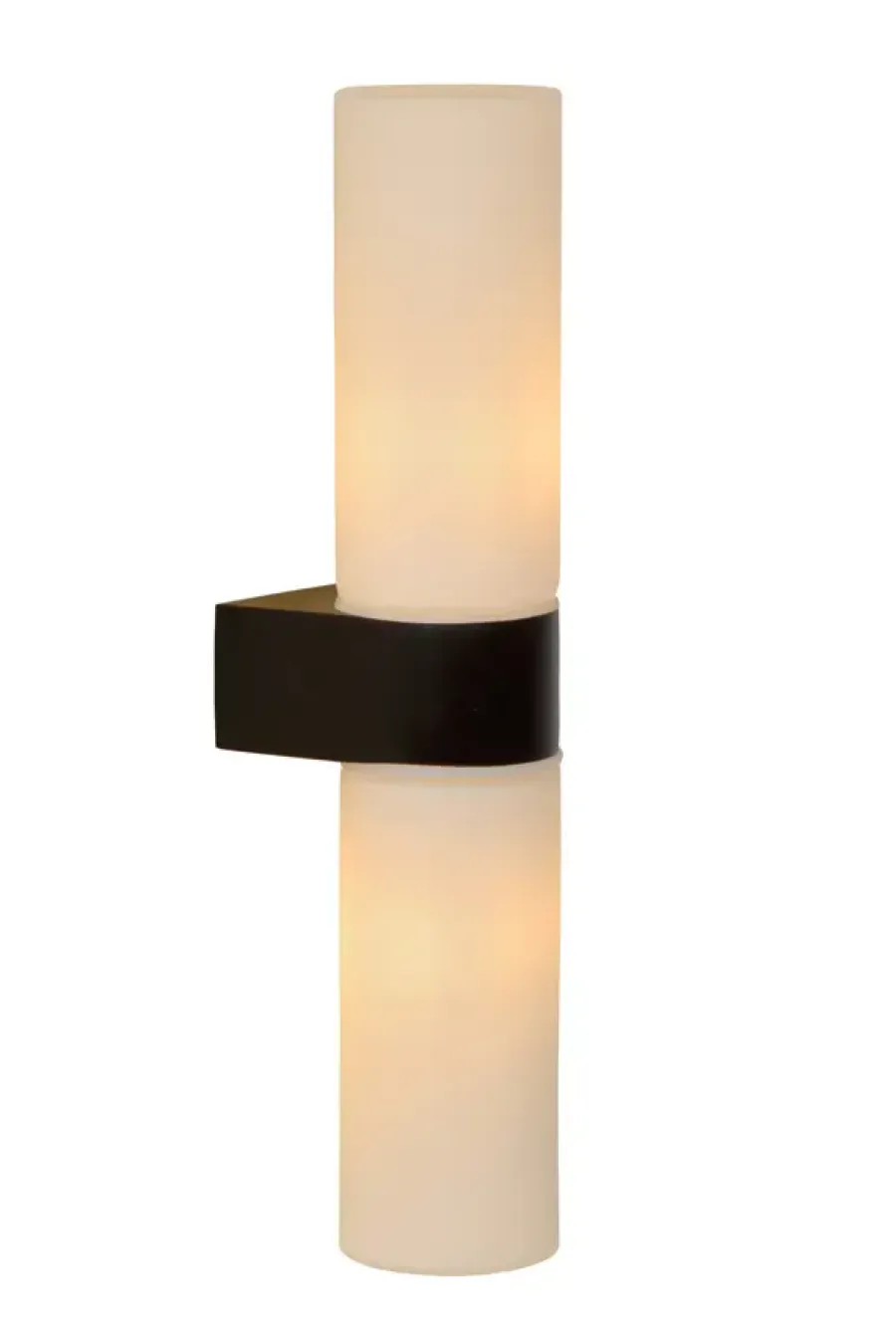 Lucide badkamer wandlamp 2-lichts Jesse IP44 zwart