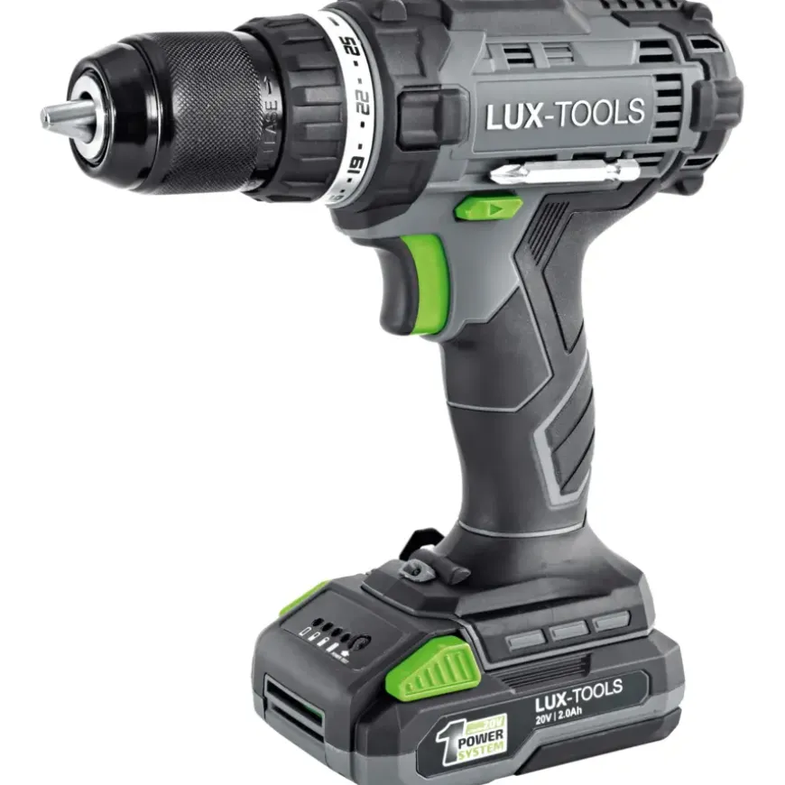 LUX 20V accuboormachine + 2,0Ah accu + lader