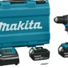 Makita accuboormachine DDF482SFE + 2 accu's 3.0Ah en snellader