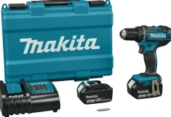 Makita accuboormachine DDF482SFE + 2 accu's 3.0Ah en snellader