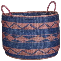 Geen Mand rond blauw - h36xd49cm