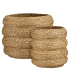 Geen Mand rond bruin set van 2 - h40xd43cm