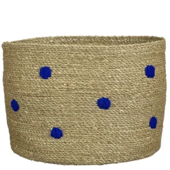 Geen Mand rond licht bruin - h30,5xd38cm