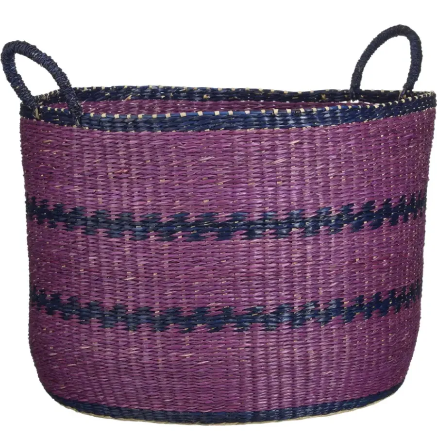 Geen Mand rond roze - h38xd53cm