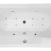 Marho Aquero whirlpool ligbad vrijstaand 170 x 80 cm acryl glans wit met waste chroom