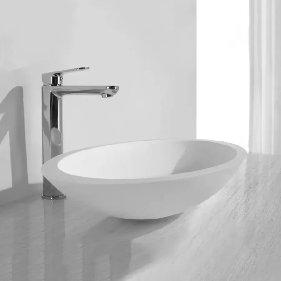 Marho Beli waskom ovaal 59 x 35 x 11 cm solid surface mat wit