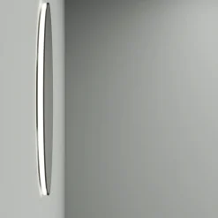 Marho Mavri badkamerspiegel verlichting dimbaar mat zwart Ø 100 cm
