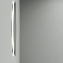 Marho Mavri badkamerspiegel rond verlichting dimbaar mat zwart Ø 80 cm