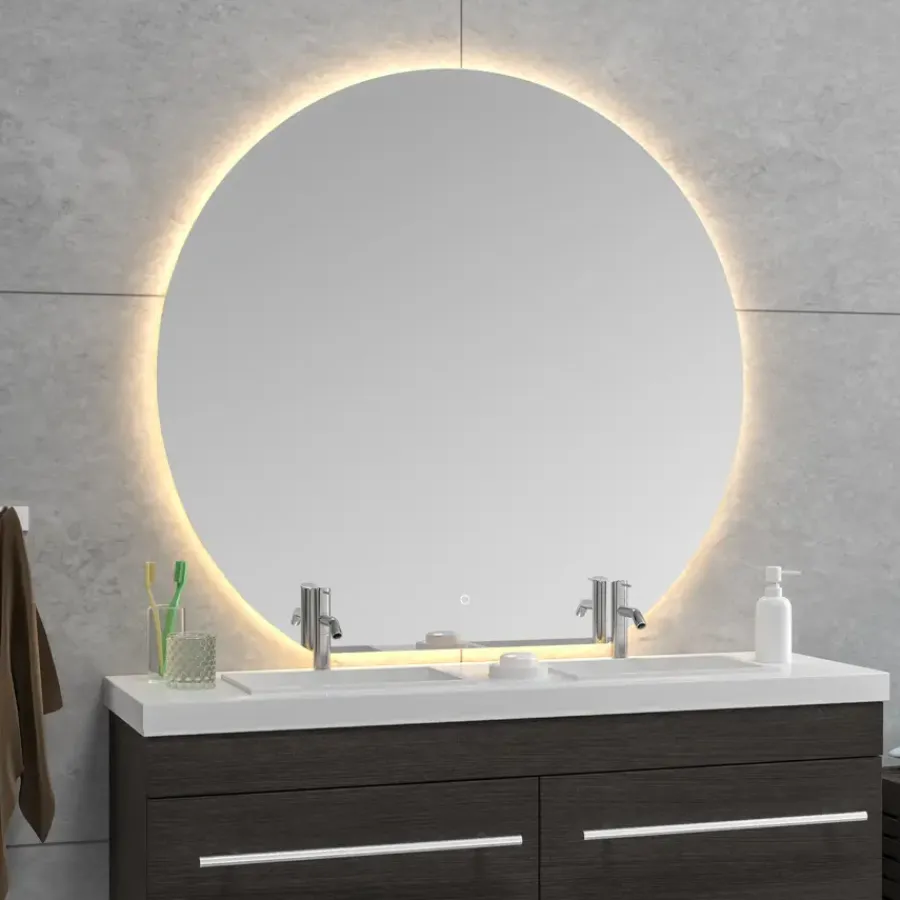 Marho Neris badkamerspiegel met verlichting en verwarming dimbaar 120 x 112 x 0,3 cm