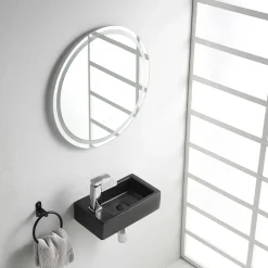 Marho Ondine fontein toilet M links mat zwart keramiek