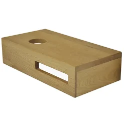 Marho Tarn wastafelblad toilet links 40 x 21 x 10 cm massief hout