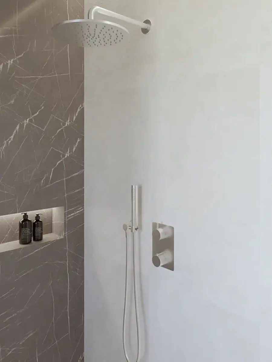 Marho Valdra regendouche set inbouw met thermostaatkraan 30 cm chroom