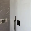 Marho Valdra regendouche set inbouw met thermostaatkraan 25 cm mat zwart
