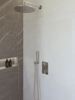 Marho Valdra regendouche set inbouw met thermostaatkraan 30 cm geborsteld staal