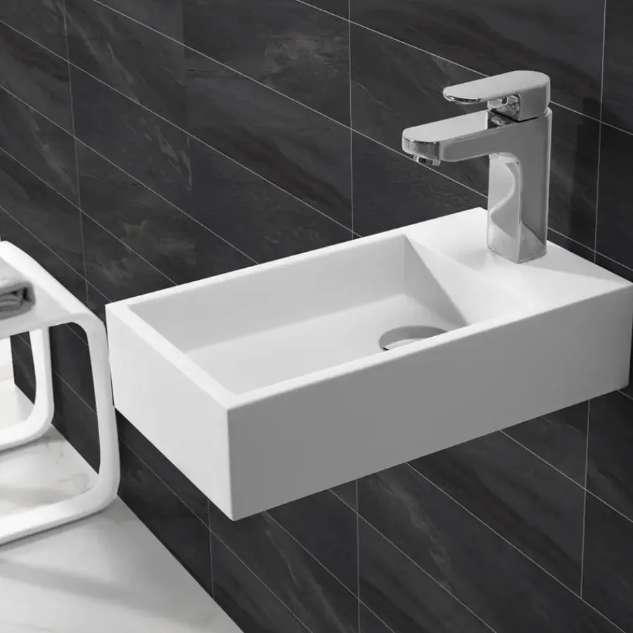 Marho Zelia fontein toilet links mat wit composiet