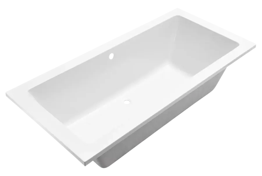 Marho Zephyra SQ inbouw duo lig bad 180 x 80 x 49 cm mat wit