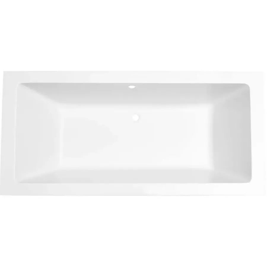 Marho Zephyra SQ inbouw duo lig bad 180 x 80 x 49 cm mat wit