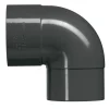 Martens bocht 90° PVC antraciet verjongd 80x80 mm