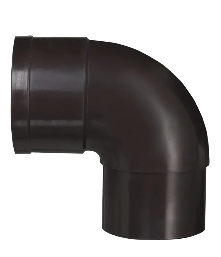 Martens PVC bocht 90° bruin mof/verjongd 60 mm
