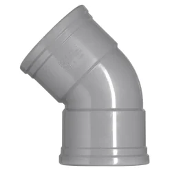 Martens PVC bocht 45° grijs 2x manchet 110 mm