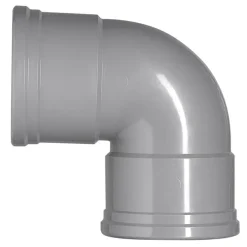 Martens PVC bocht 90° grijs 2x manchet 110 mm