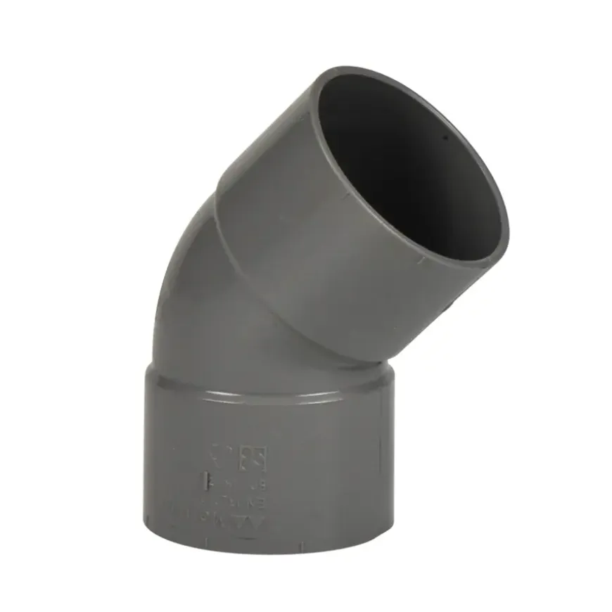 Martens PVC bocht 45° grijs 2x mof 50 mm