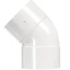 Martens PVC bocht 45° wit 2x mof 40 mm