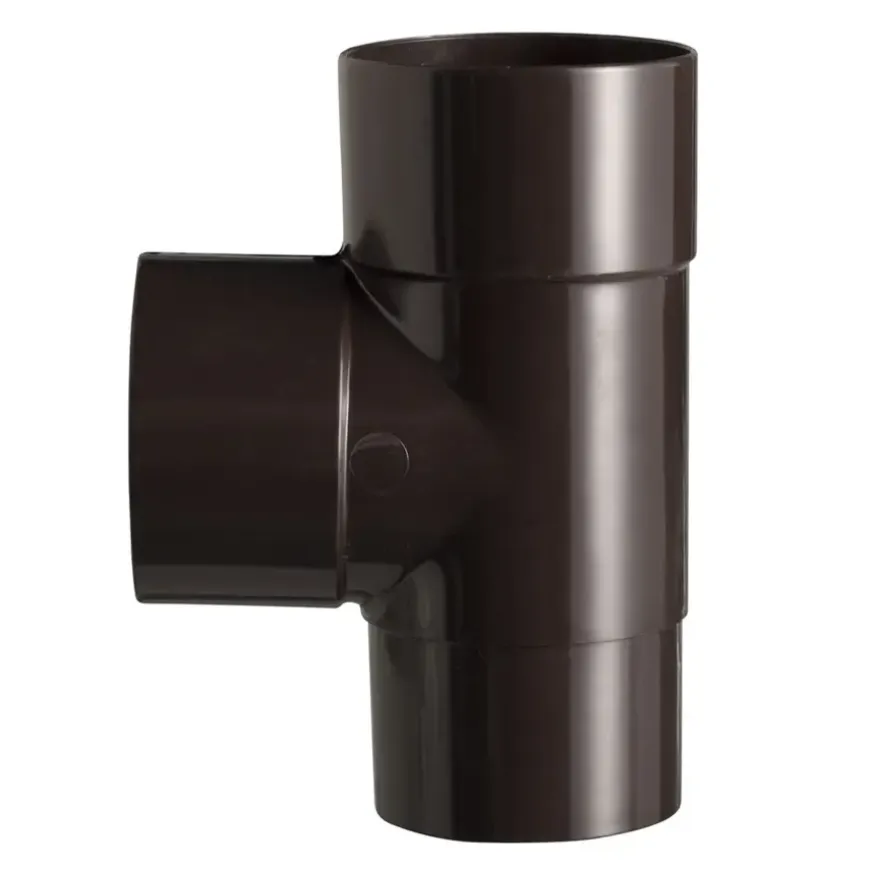Martens PVC T-stuk 90° Bruin Mof/ Verjongd 70 x 70 mm