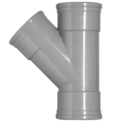 Martens PVC T-stuk 45° 2x manchet 125x125 mm